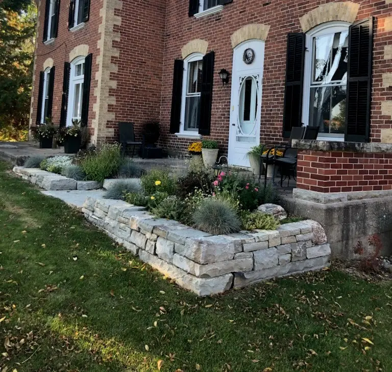 Stone Flower Beds and Planting
