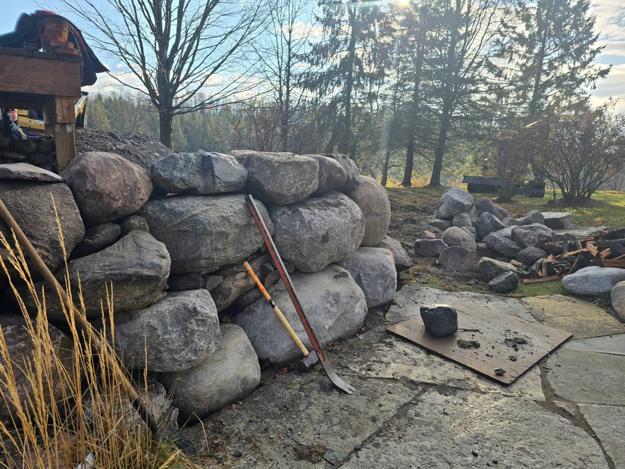 Granite Stone Wall
