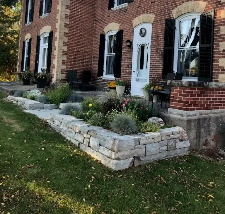 Stone Flower Beds and Planting
